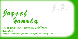 jozsef homola business card